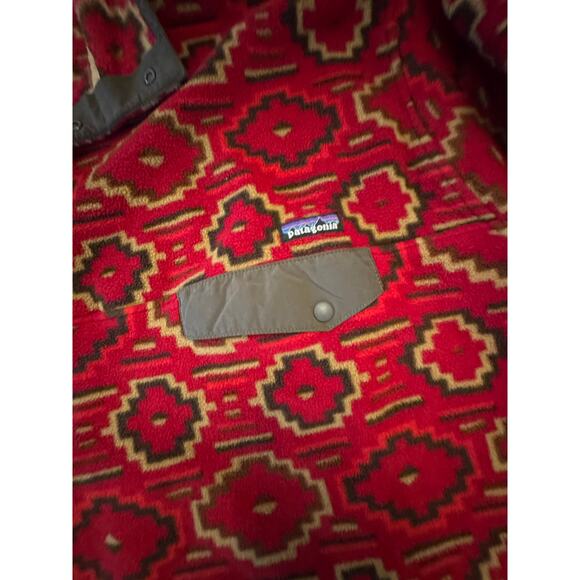 PATAGONIA Synchilla Snap-T Fleece Pullover Aztec Retro Mens Size XXL Santa Fe - Picture 2 of 7